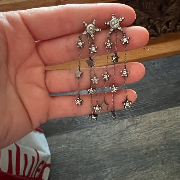 Dior Silver Star Chain Earrings - Picture 6 of 11